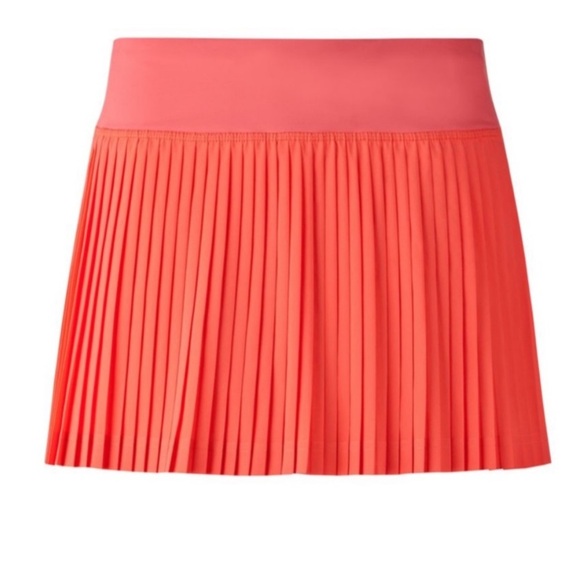Lululemon Pleat to Street Skirt II in "Grapefruit" Neon Size 8 - Picture 4 of 14